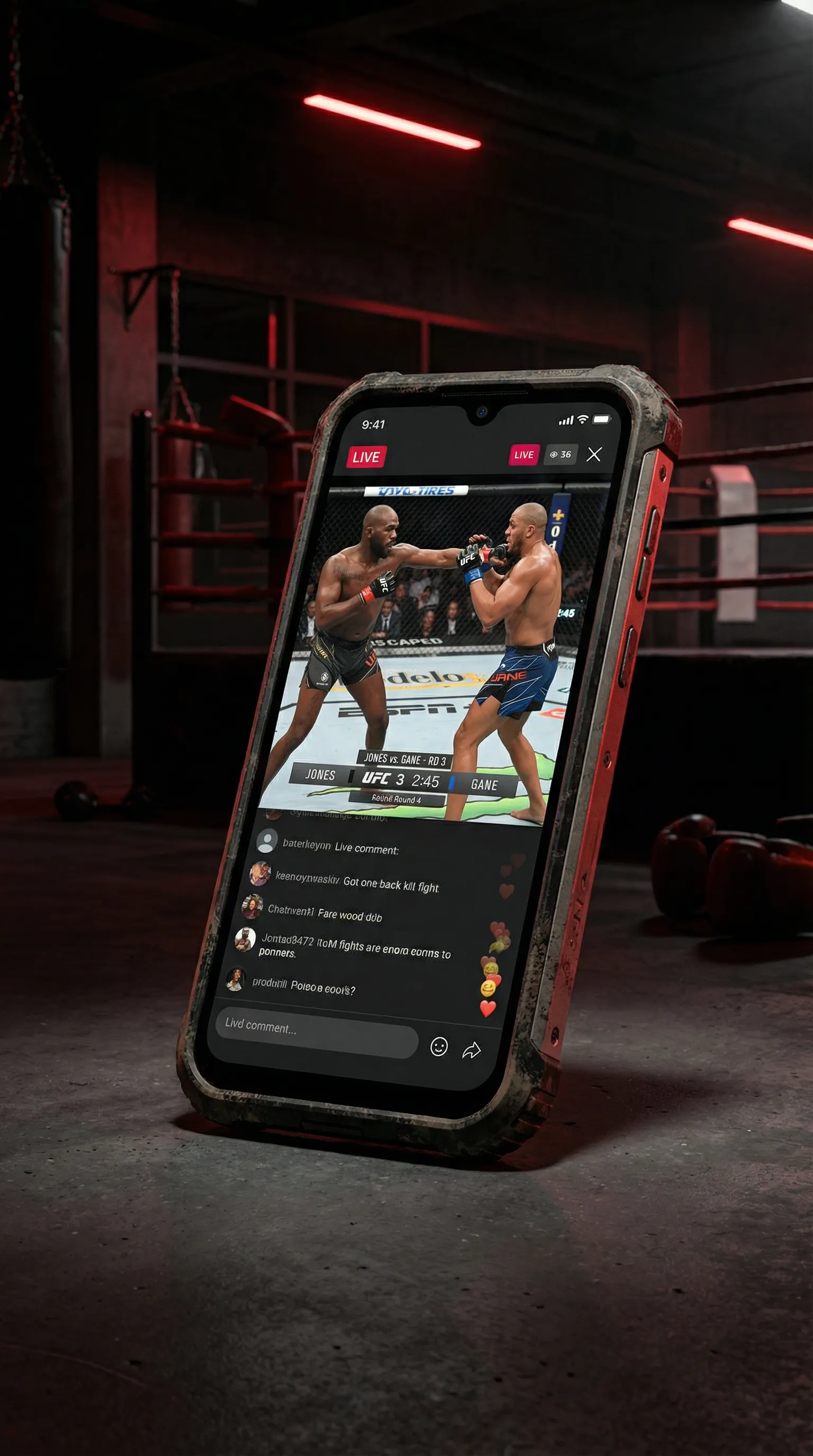 尊龙体育网址 移动端APP格斗直播界面